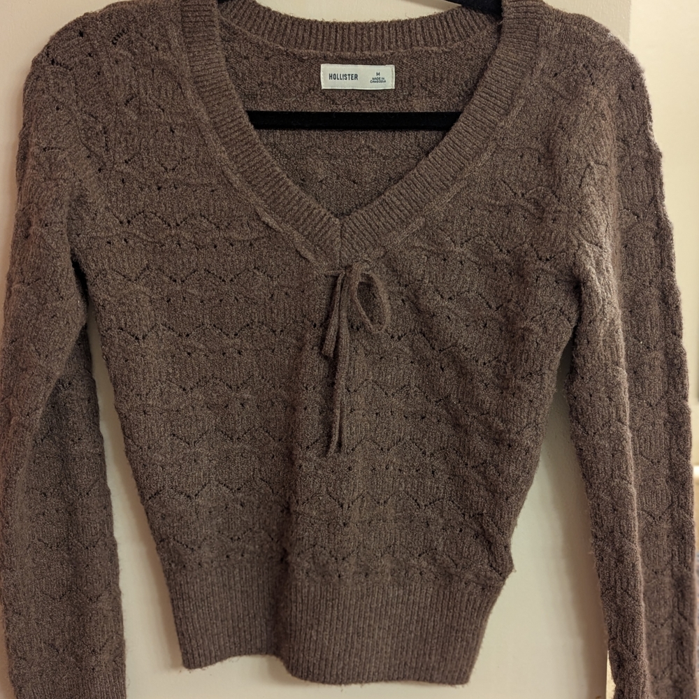 Hollister Brown Knit Sweater